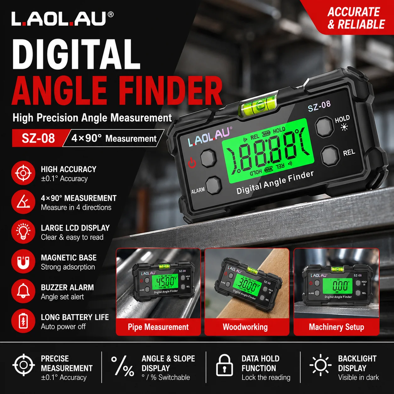Useful Diy Electronics - Digital Angle Gauge With Level Bubble
