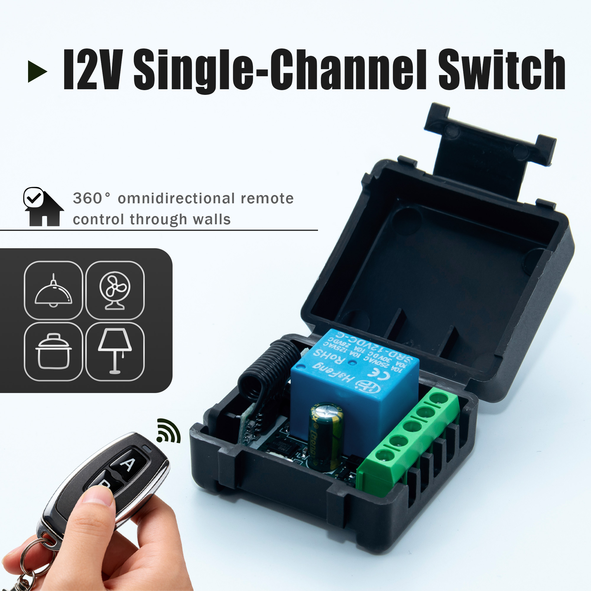DC 12V 433MHz Wireless Remote  - Relay Module 5V review and price