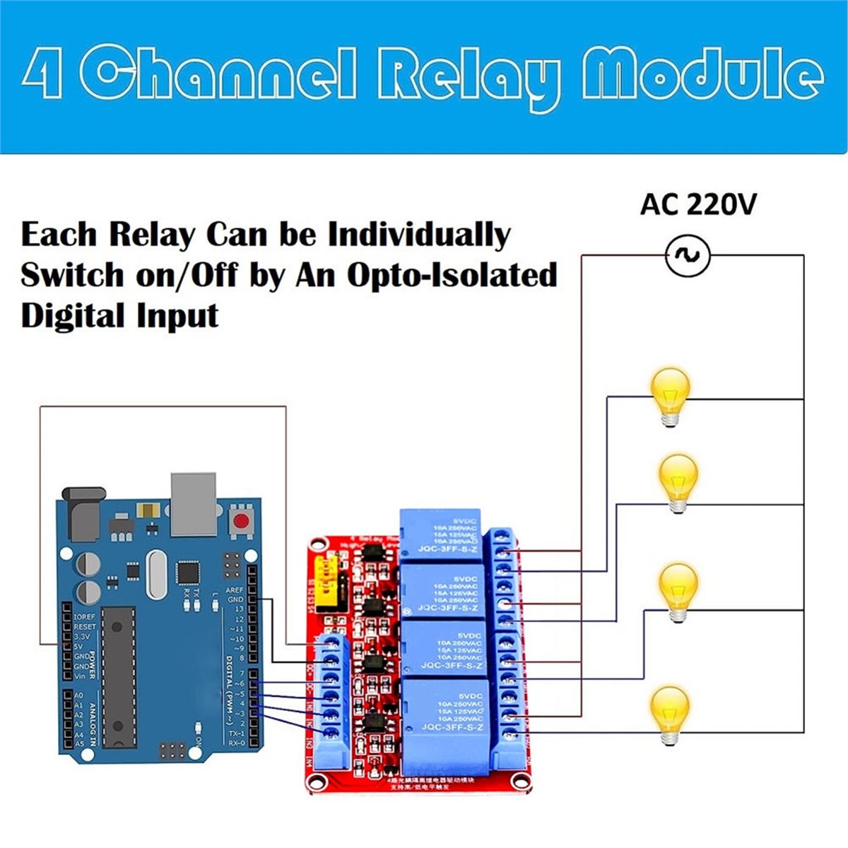 A49T 4 Channel Relay Module 5V - Relay Module 5V review and price