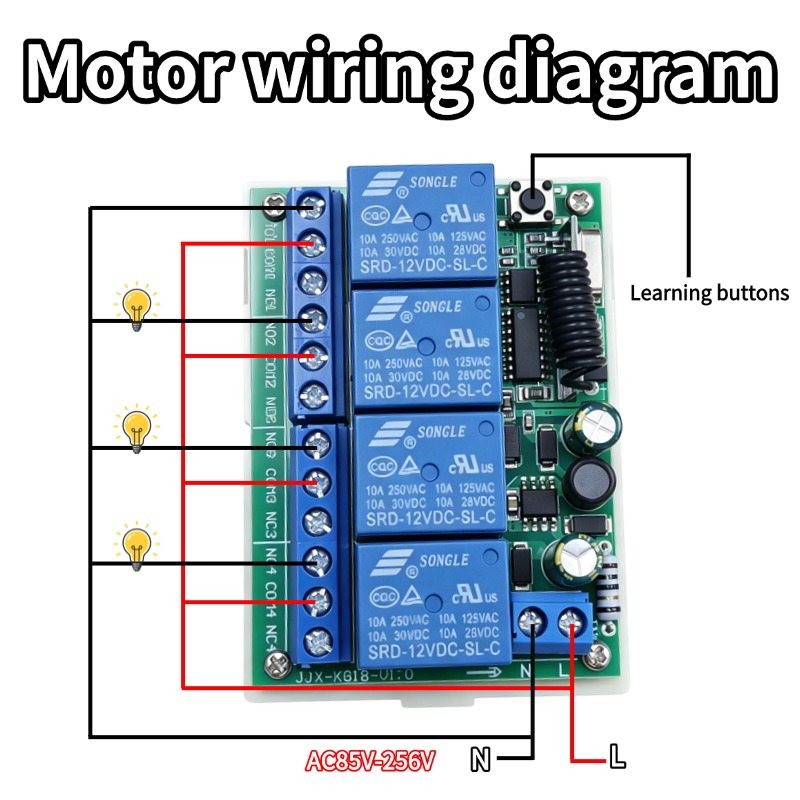 433 MHz AC 110V 220V 4CH RF Re - Rf 433Mhz Module review and price