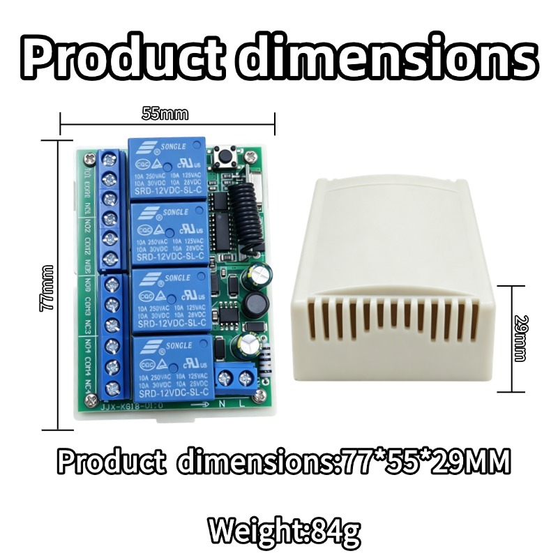 433 MHz AC 110V 220V 4CH RF Re - Rf 433Mhz Module review and price