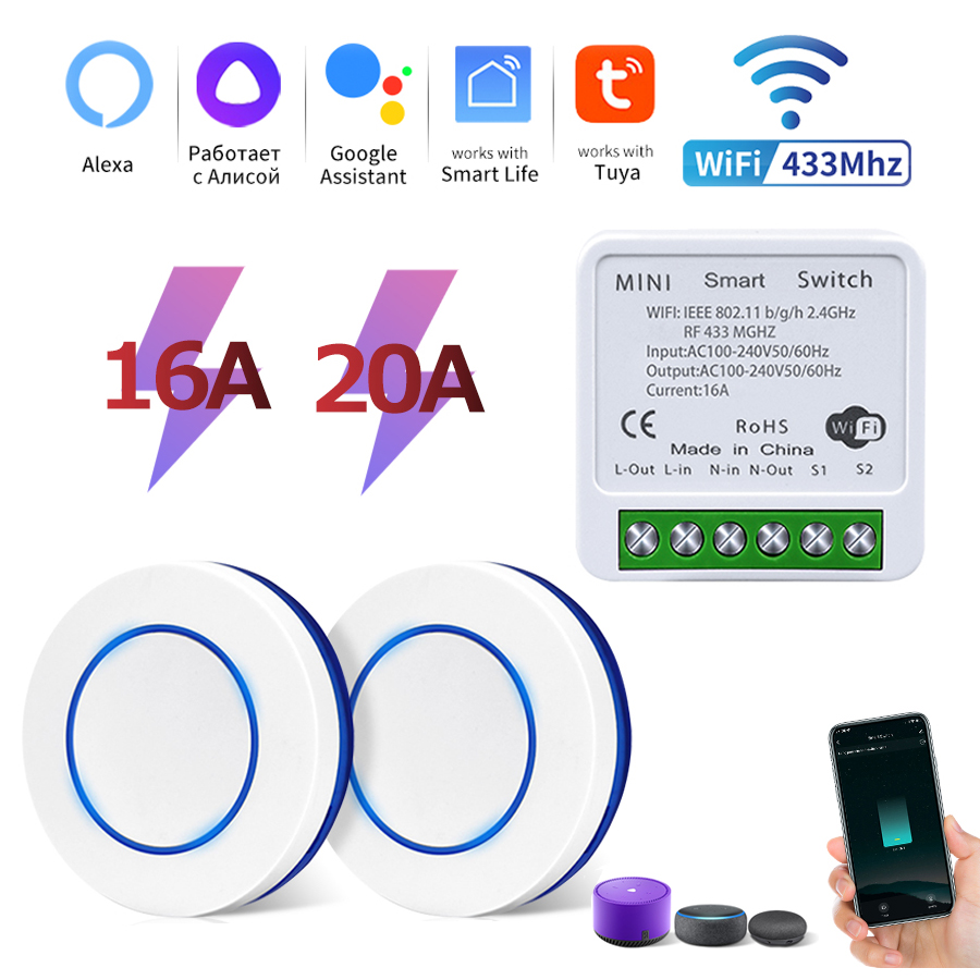 Tuya Wifi Smart Switch RF 433M - Rf 433Mhz Module review and price