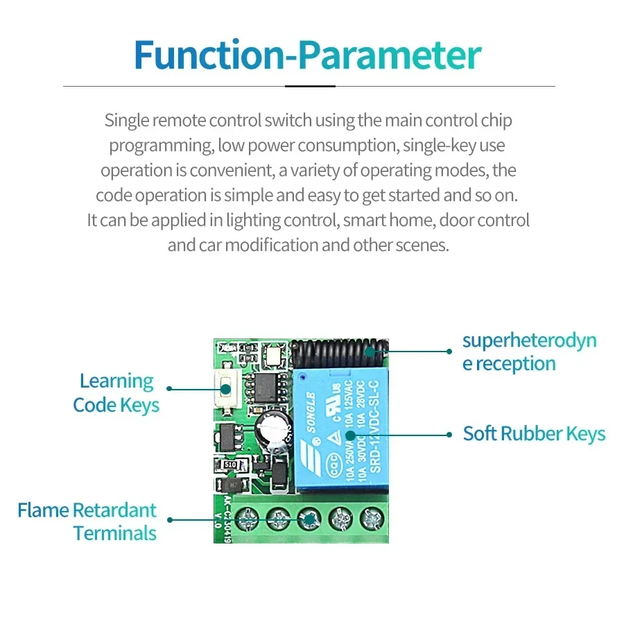 DC 12V Remote Control Smart Sw - Rf 433Mhz Module review and price