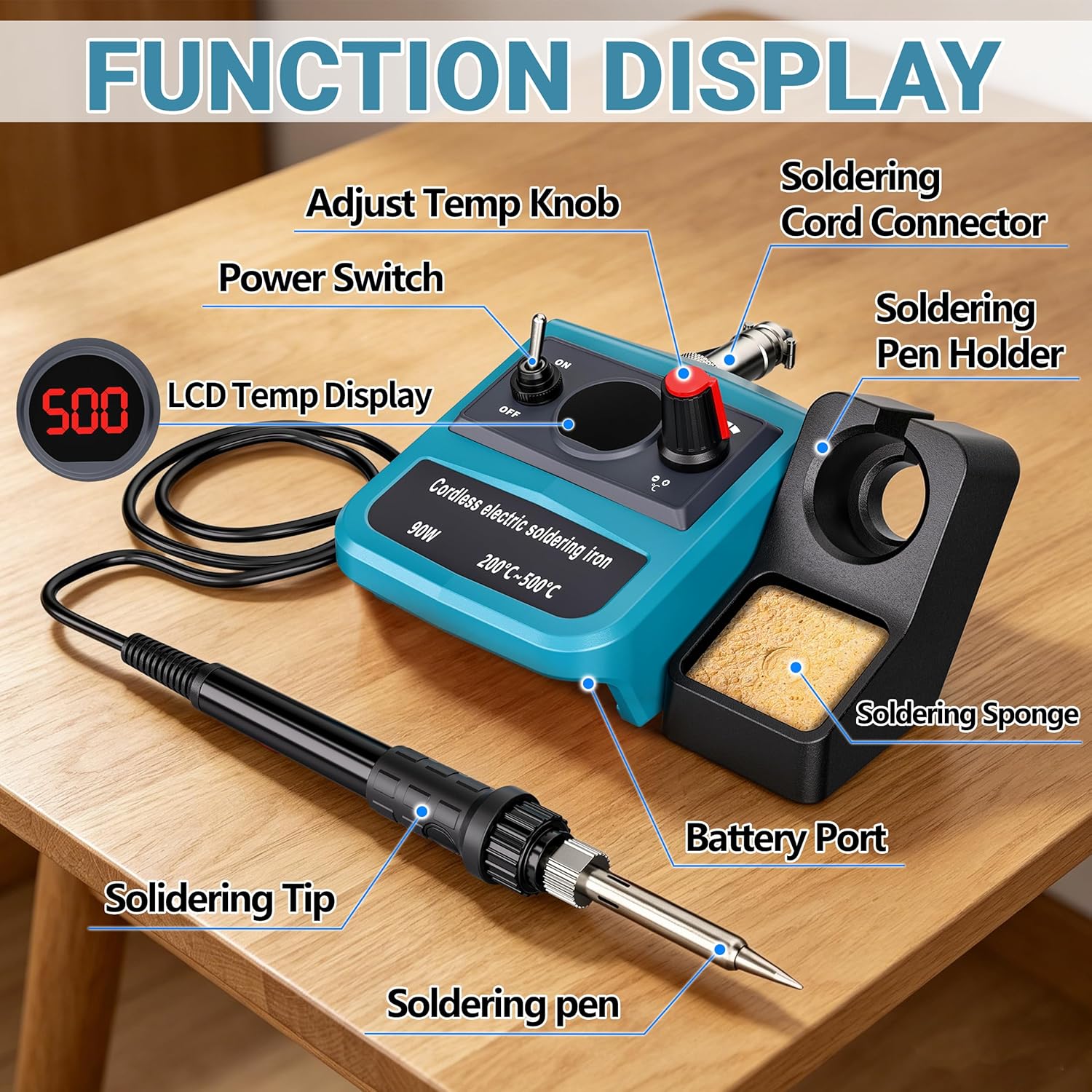 90W LED Digital Cordless Solde - Useful Diy Electronics review and price