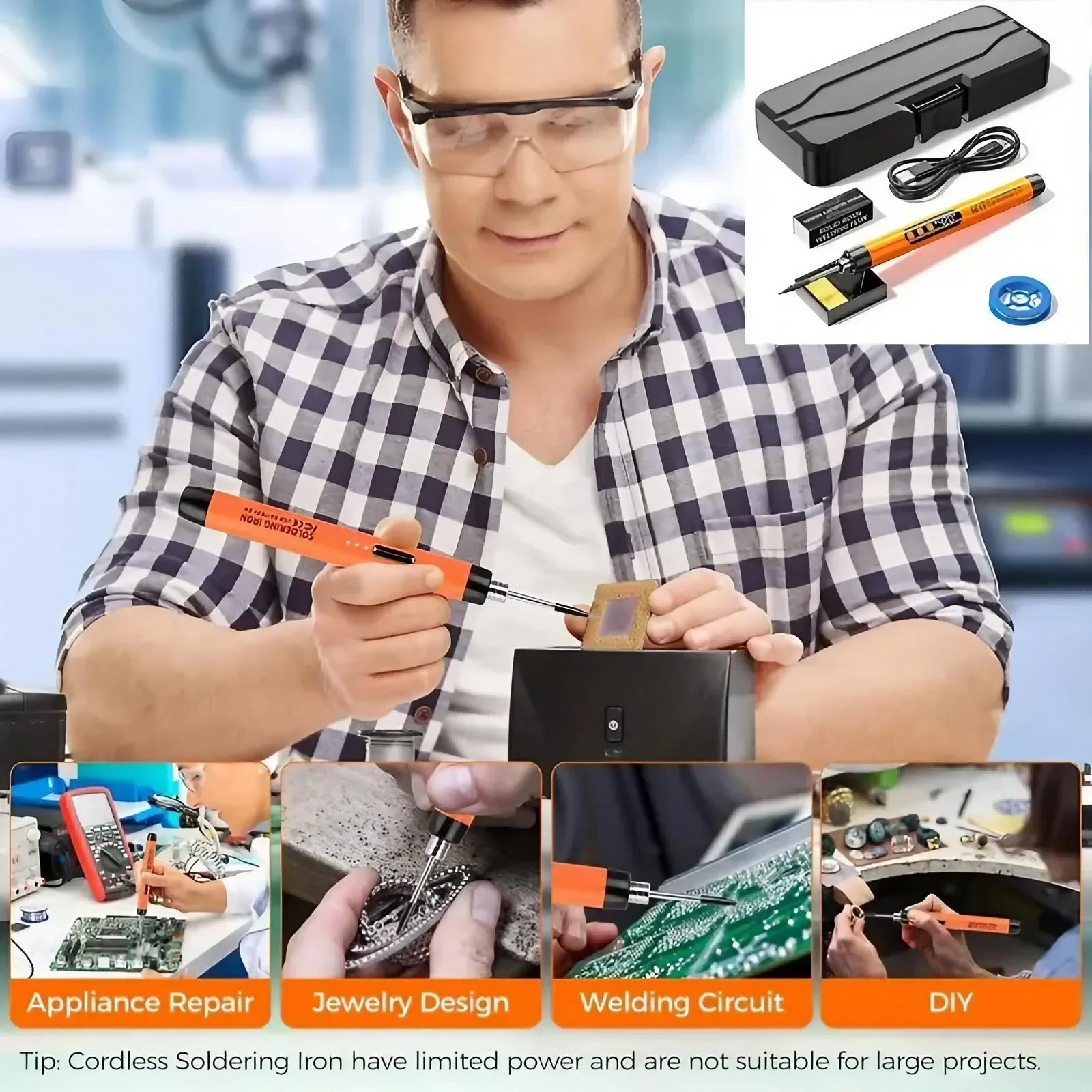 Mini Soldering Iron USB Rechar - Diy Electronics Bench review and price